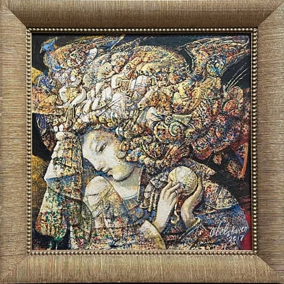 Threads of Fate — Oil on canvas, 60 × 60 cm (2017). Abel Karen Kazinyan.