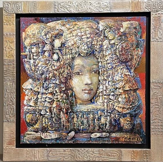 Tyche's Lot — Oil on canvas, 60 × 60 cm (2024). Abel Karen Kazinyan.