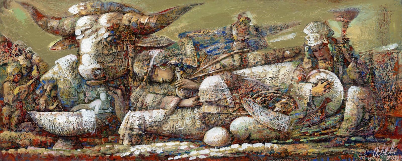 Painting — Mixed media on canvas (2014). Abel Karen Kazinyan.
