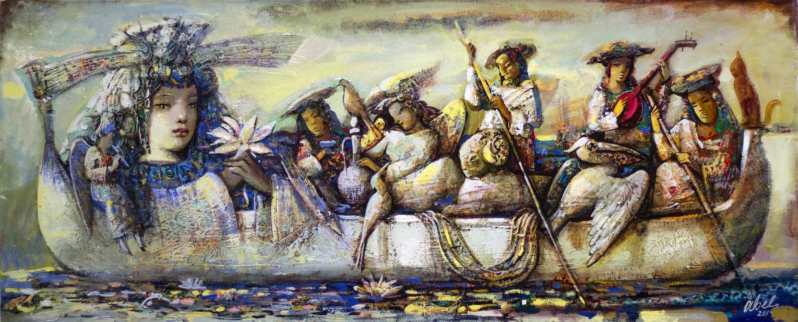 Painting — Mixed media on canvas (2020). Abel Karen Kazinyan.