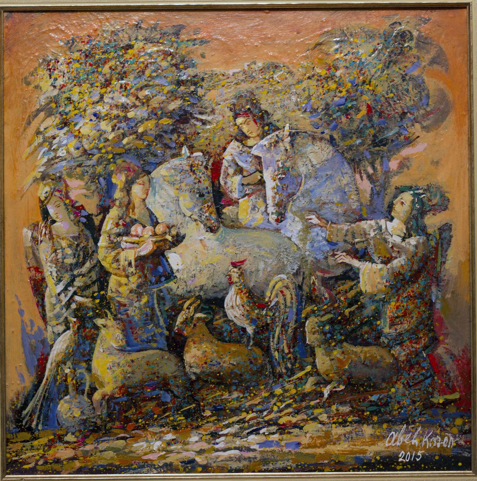 Painting — Oil & gilt on canvas (2003). Abel Karen Kazinyan.